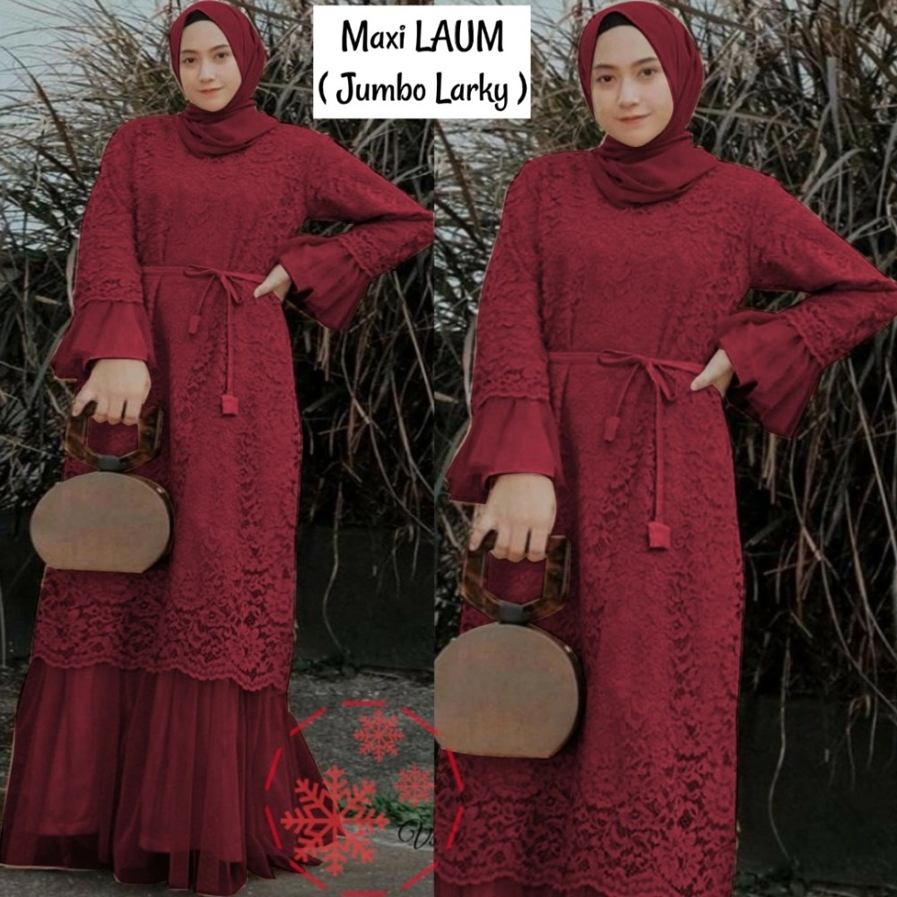 Baju Wanita Maxi Laum Vs Maroon