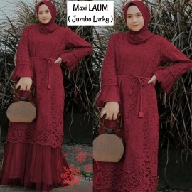 Baju Wanita Maxi Laum Vs Maroon