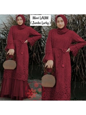 Baju Wanita Maxi Laum Vs Maroon