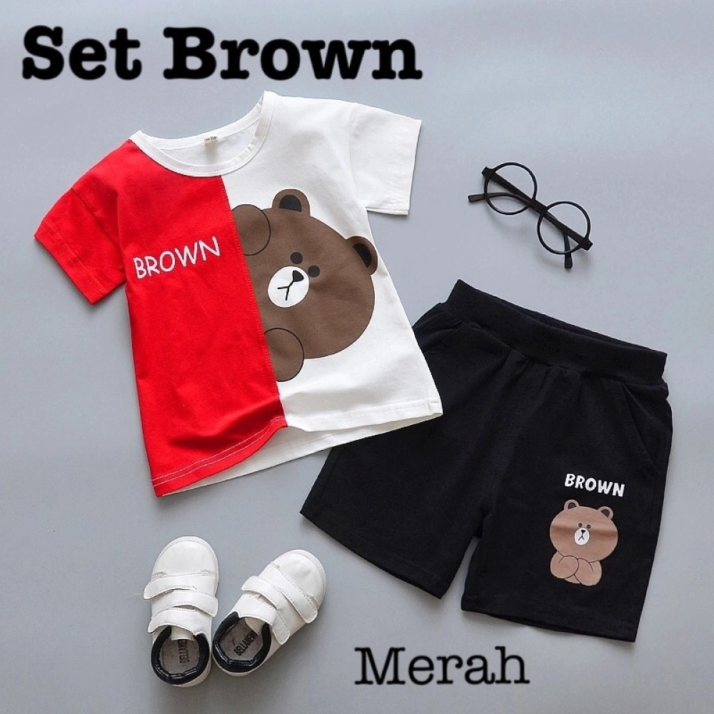 Baju Anak Kd St Brown Ks Merah