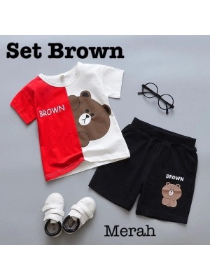 Baju Anak Kd St Brown Ks Merah