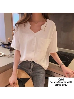 Baju Wanita Kmj Crissi Ms Putih