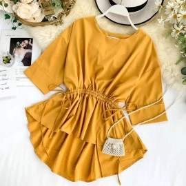 Baju Wanita Blouse Giyan Oz Mustard