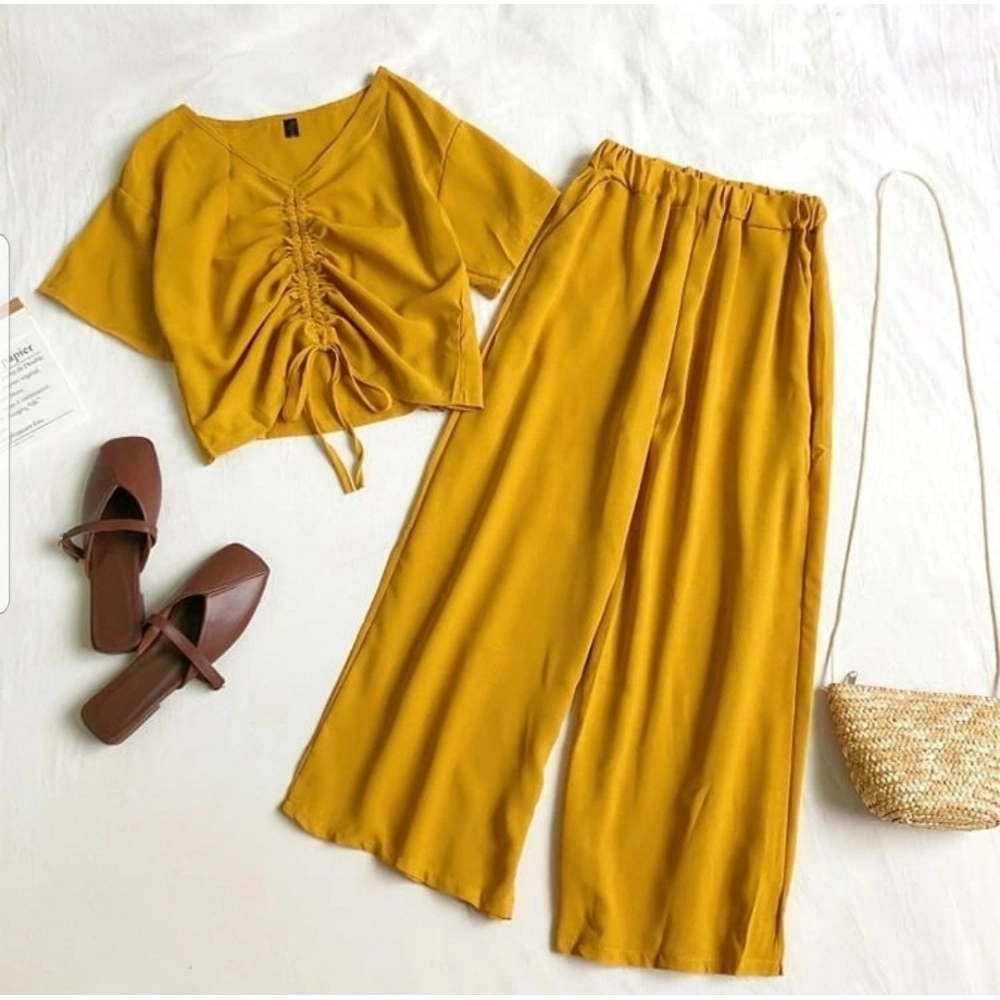 Baju Wanita St Charin Hs Mustard