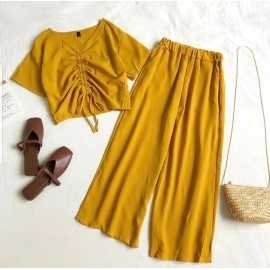 Baju Wanita St Charin Hs Mustard