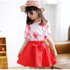 Baju Anak Kd St Flower Or Red