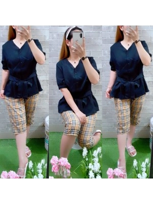 Baju Wanita St Beri Ribbon Hn Black