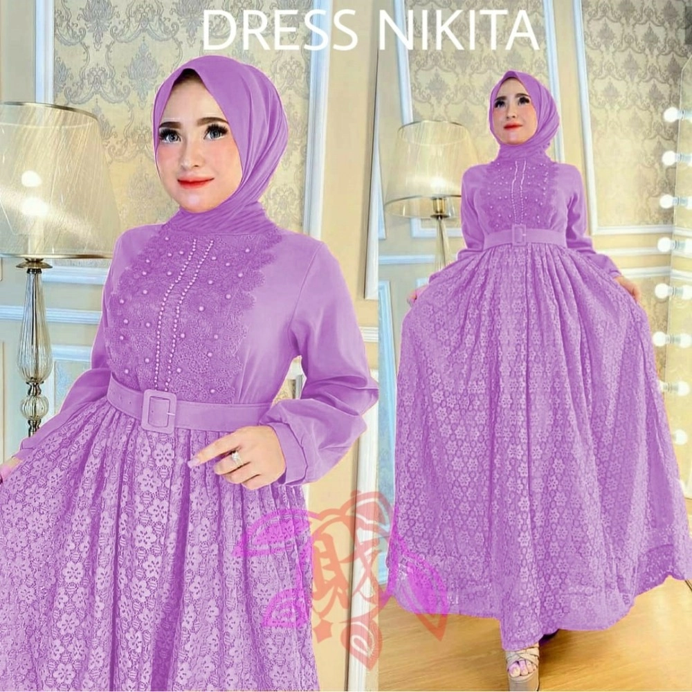 Baju Wanita Hj Drs Nikita Ed Lilac