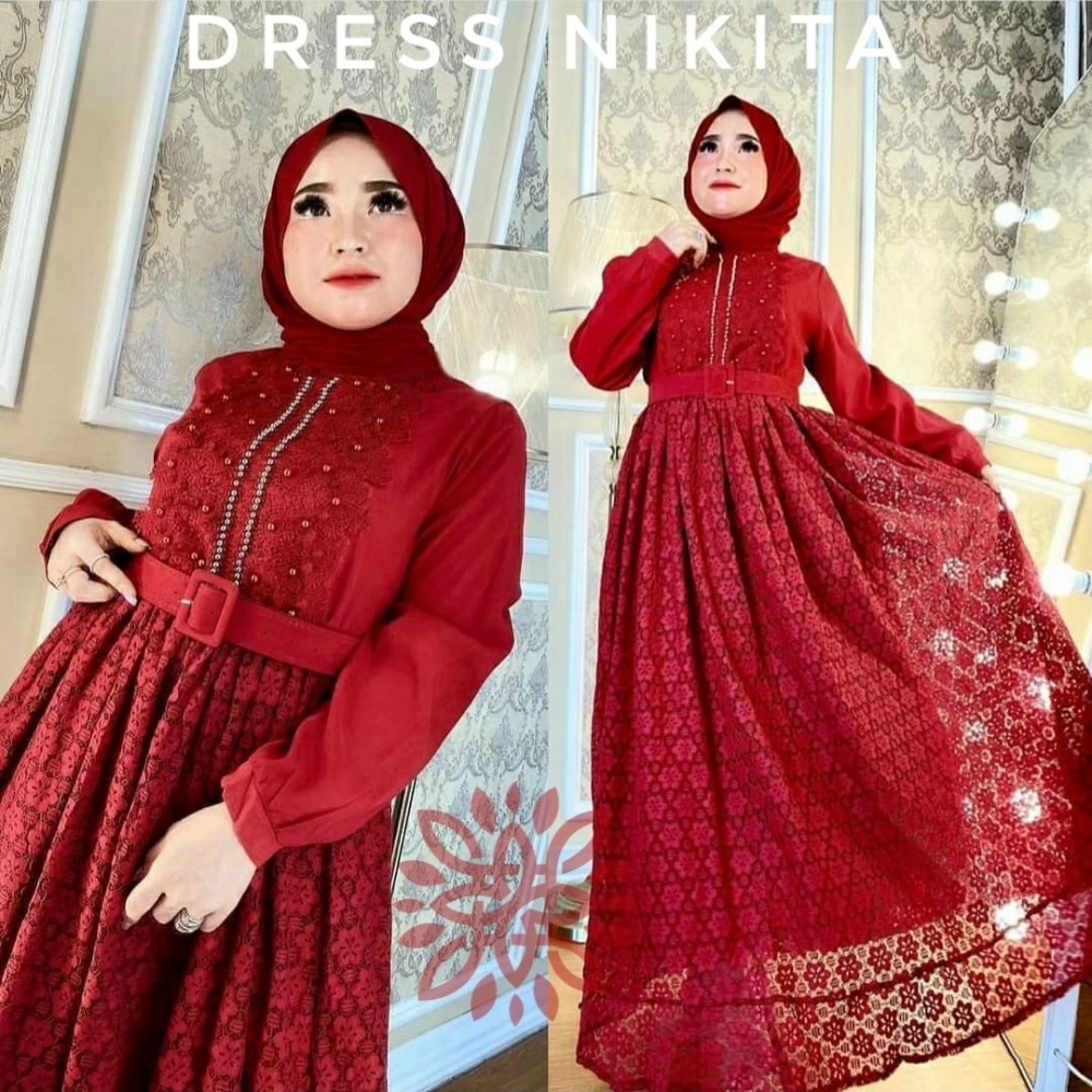 Baju Wanita Hj Drs Nikita Ed Maroon Baju Wanita Hj Drs Nikita Ed Maroon