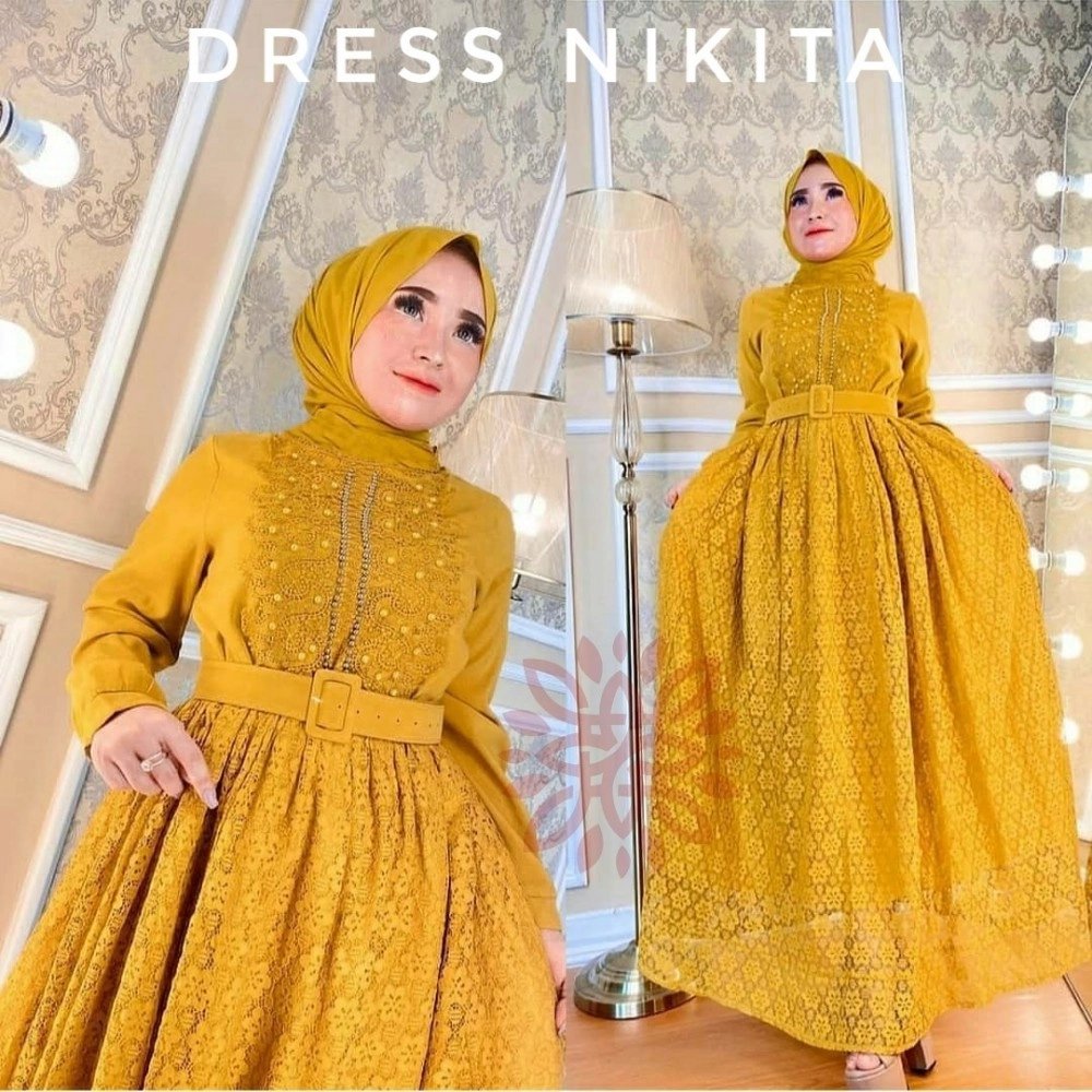 Baju Wanita Hj Drs Nikita Ed Mustard