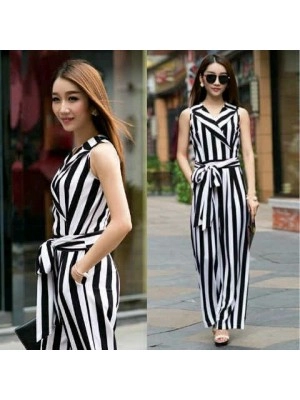 Baju Wanita Js Stripe Spandek To