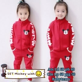 Baju Anak Kd St Mickey Wish Ga Maroon