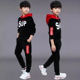 Baju Anak Kd Stelan Kids Sup Hitam Cs