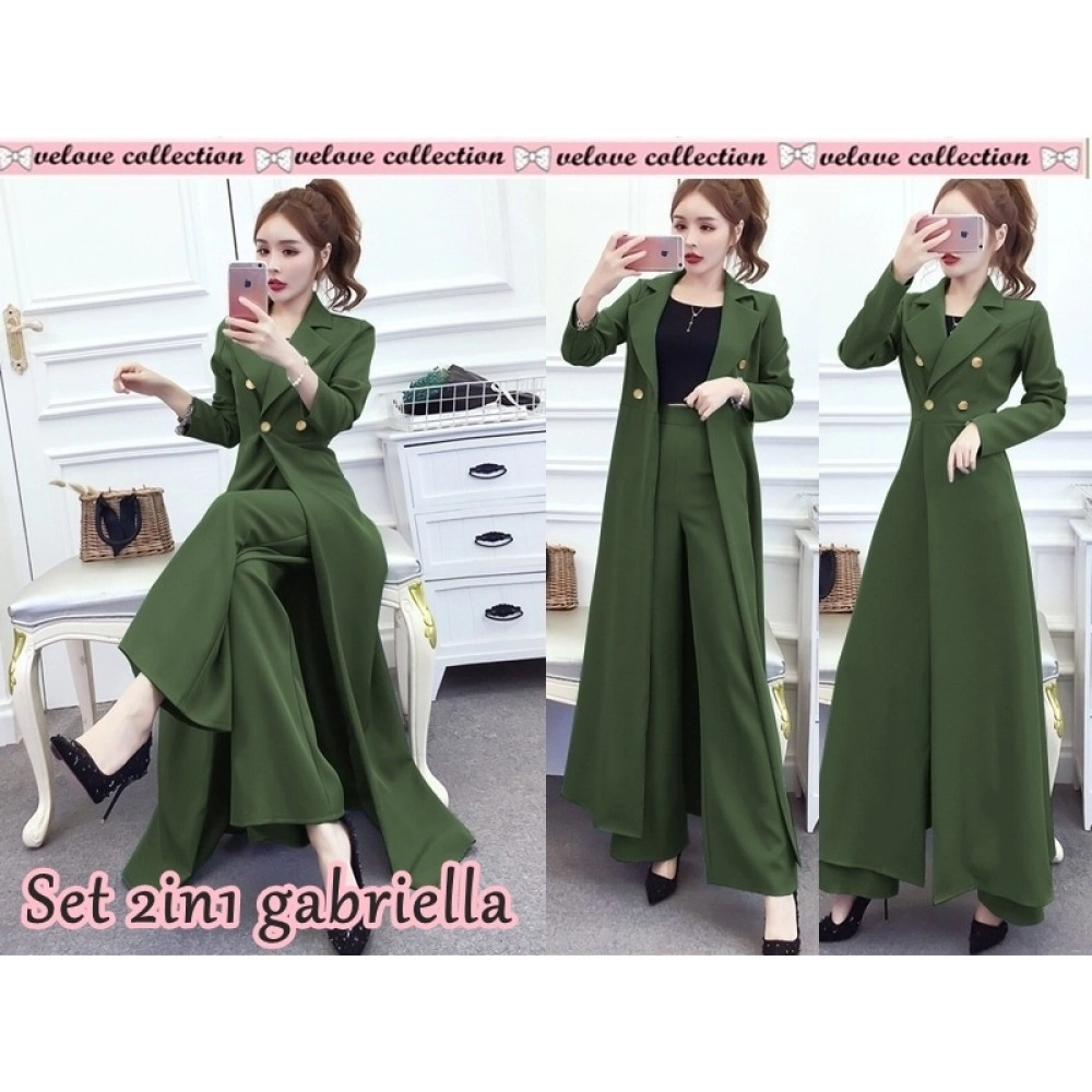 Baju Wanita St 2In1 Gabriela Vl Hijau