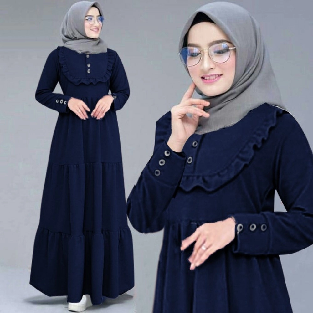 Baju Wanita Hj Gamis Keyla Vl Navy