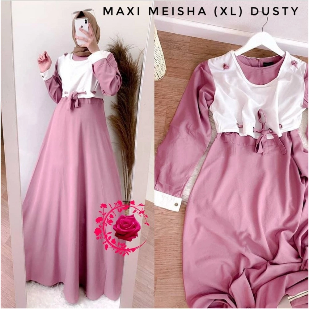 Baju Korea Hj Maxi Meisha Mb Dusty
