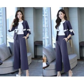 Baju Korea St 2In1 Ribbon Sm Navy