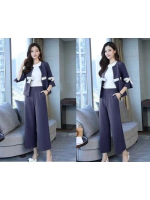 Baju Korea St 2In1 Ribbon Sm Navy