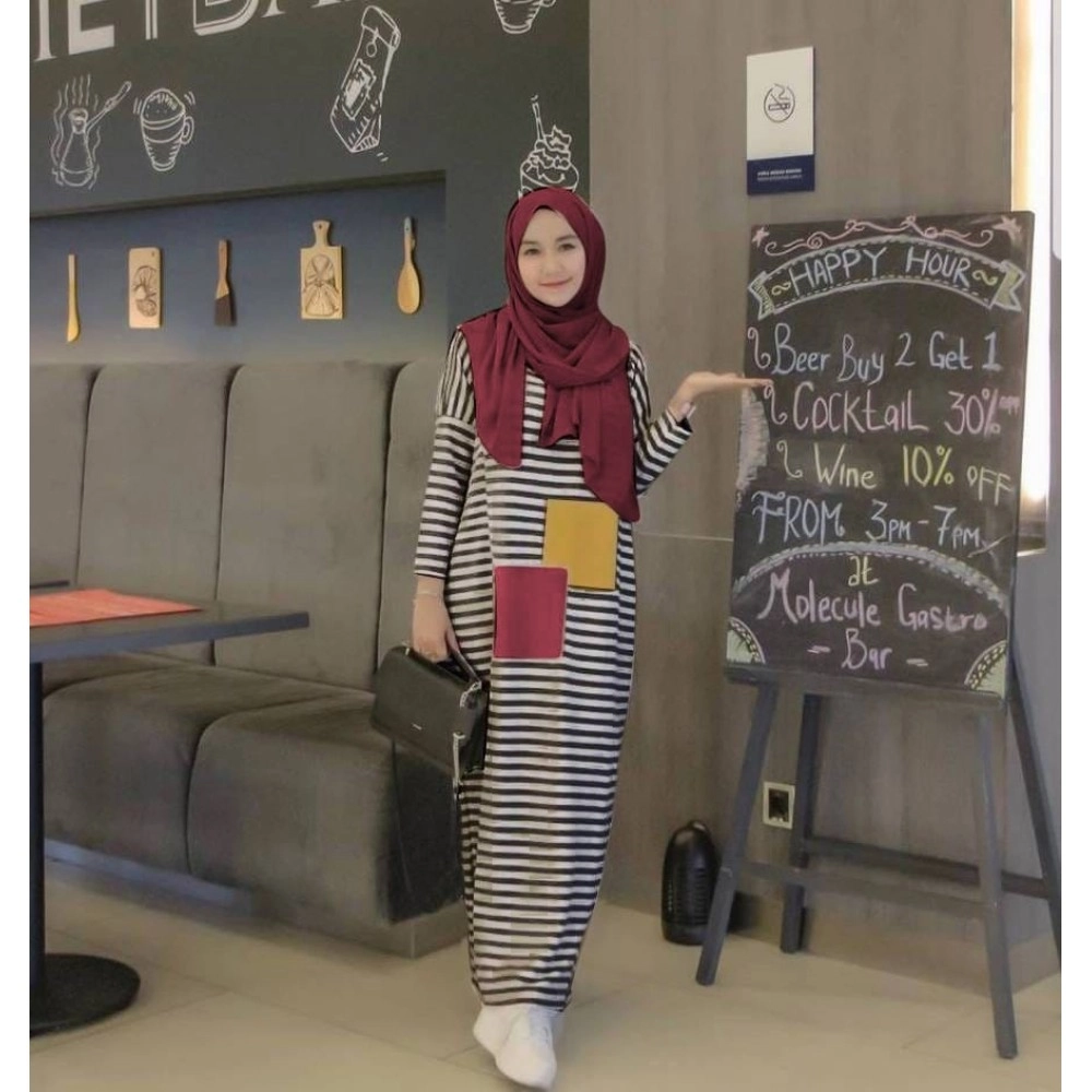 Baju Korea Hj Maxi Neysa Ra Maroon Baju Korea Hj Maxi Neysa Ra Maroon
