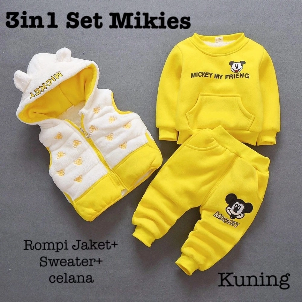 Baju Anak Kd St 3In1 Mikiesks Kuning Baju Anak Kd St 3In1 Mikiesks Kuning