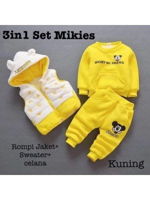 Baju Anak Kd St 3In1 Mikiesks Kuning