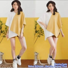 Baju Korea Batwing Lesty Hn Mustard