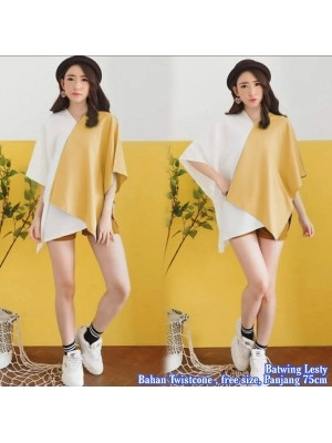 Baju Korea Batwing Lesty Hn Mustard