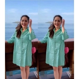 Baju Wanita Drs Gigi Stripe Ql Ijo