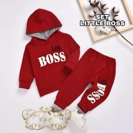 Baju Anak Kd St Little Boss Ff Maroon