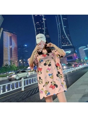 Baju Wanita Jumbo Top Tshirt Minnie Ks Pink
