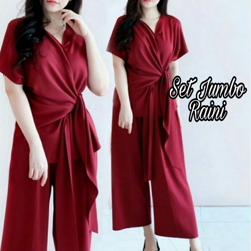 Baju Wanita Jumbo St Raini Hn Maroon
