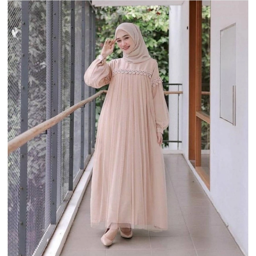 Baju Wanita Hj Maxi Nuraini Ra Mocca