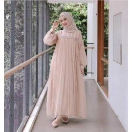 Baju Wanita Hj Maxi Nuraini Ra Mocca