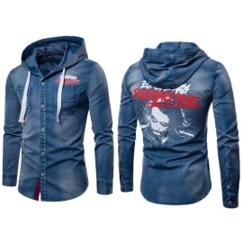 Baju Pria Hoodie Jeans Smoking