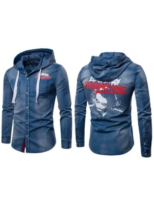 Baju Pria Hoodie Jeans Smoking