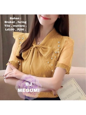 Baju Korea Top Megumi Rd Mustard