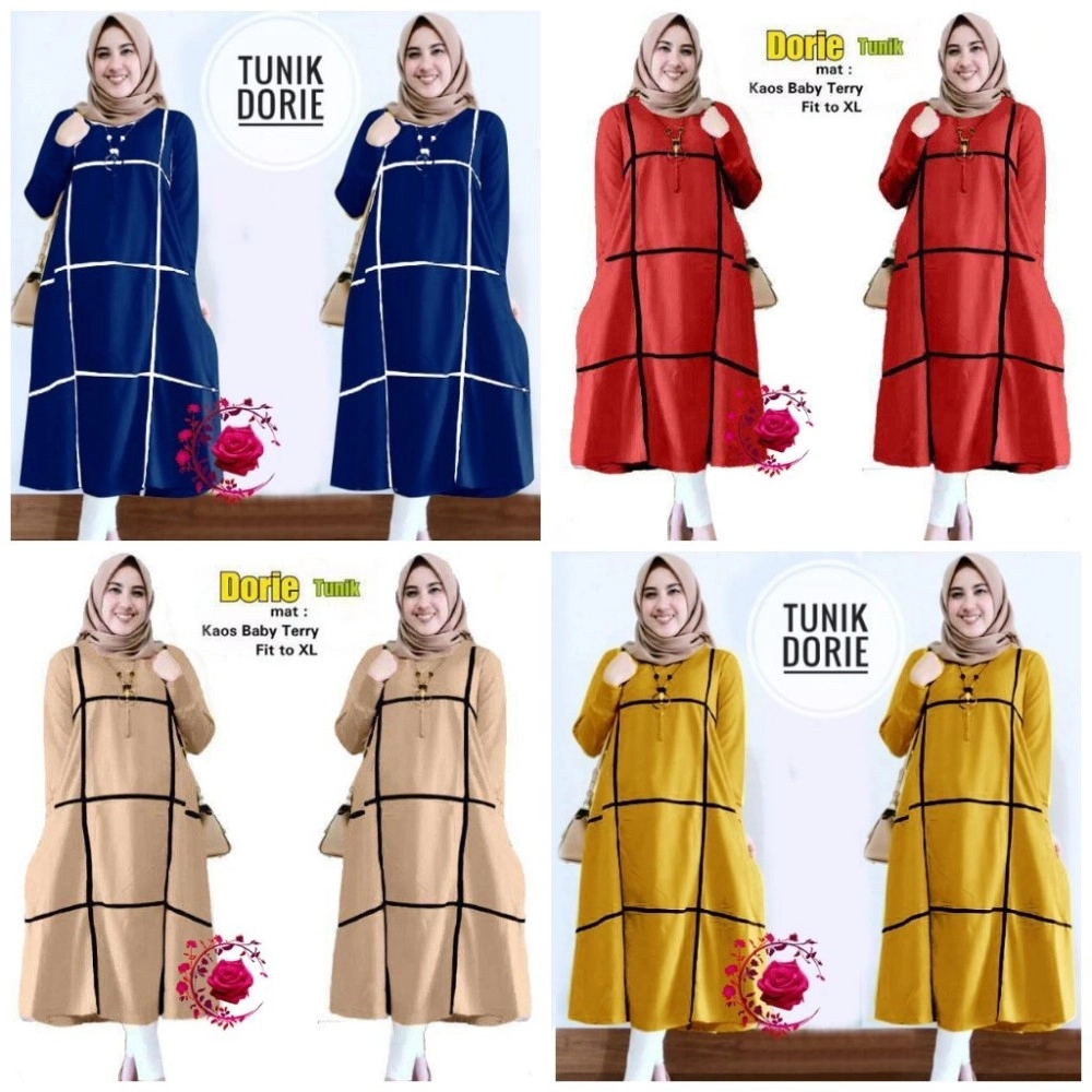 Baju Korea Tunik Dorie Mb Tunik Full