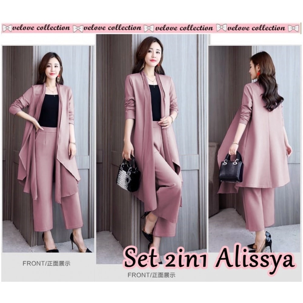Baju Korea St Cardi Alissya Vl Dusty
