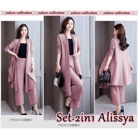 Baju Korea St Cardi Alissya Vl Dusty