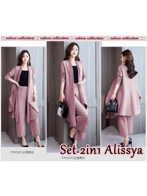 Baju Korea St Cardi Alissya Vl Dusty