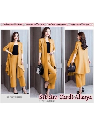 Baju Korea St Cardi Alissya Vl Mustard