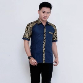 Baju Pria Kmj Man Batik Huat To Navy