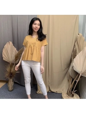 Baju Korea Blouse Yurisa Oz Mustard