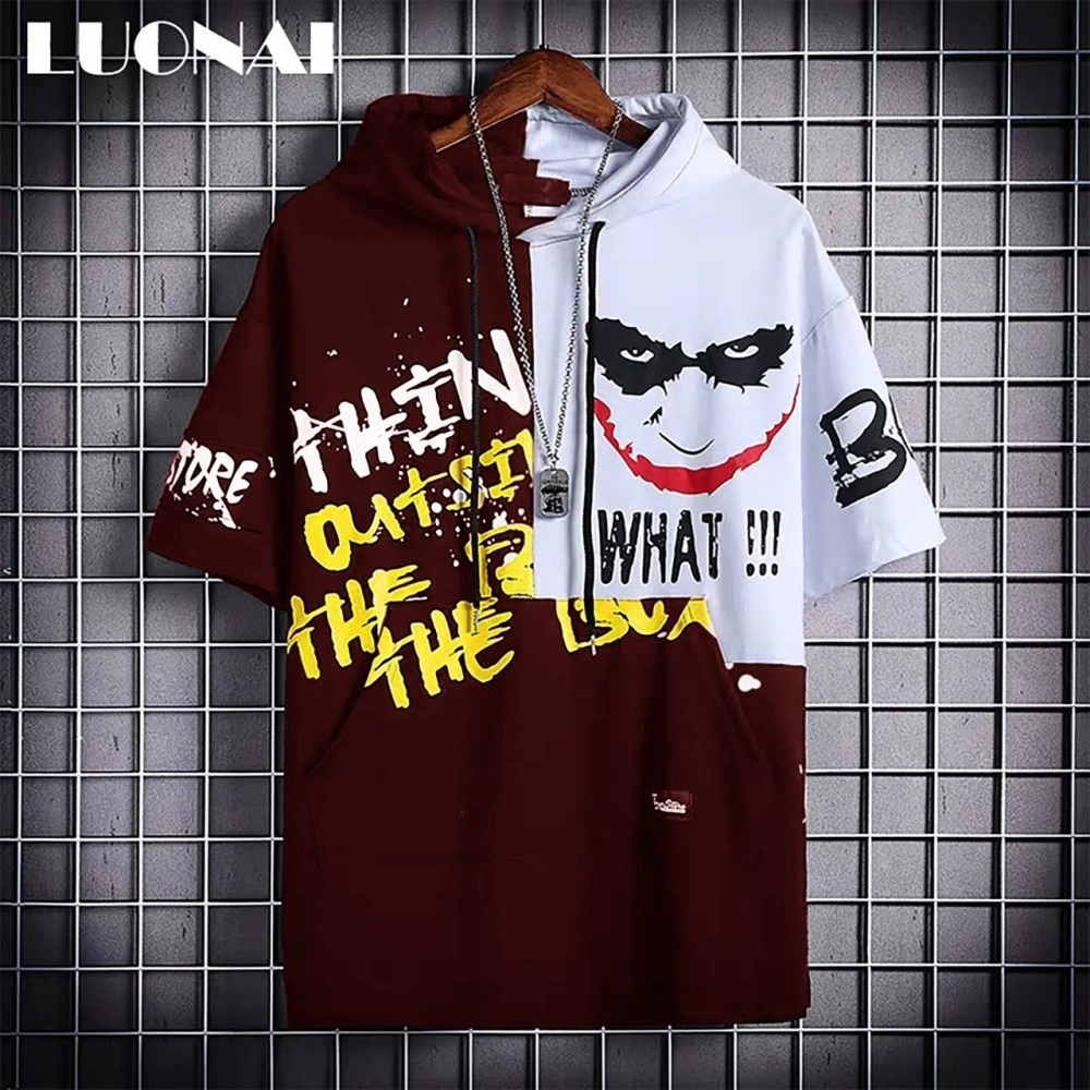 Baju Pria Sw Joker Cs Maroonputih
