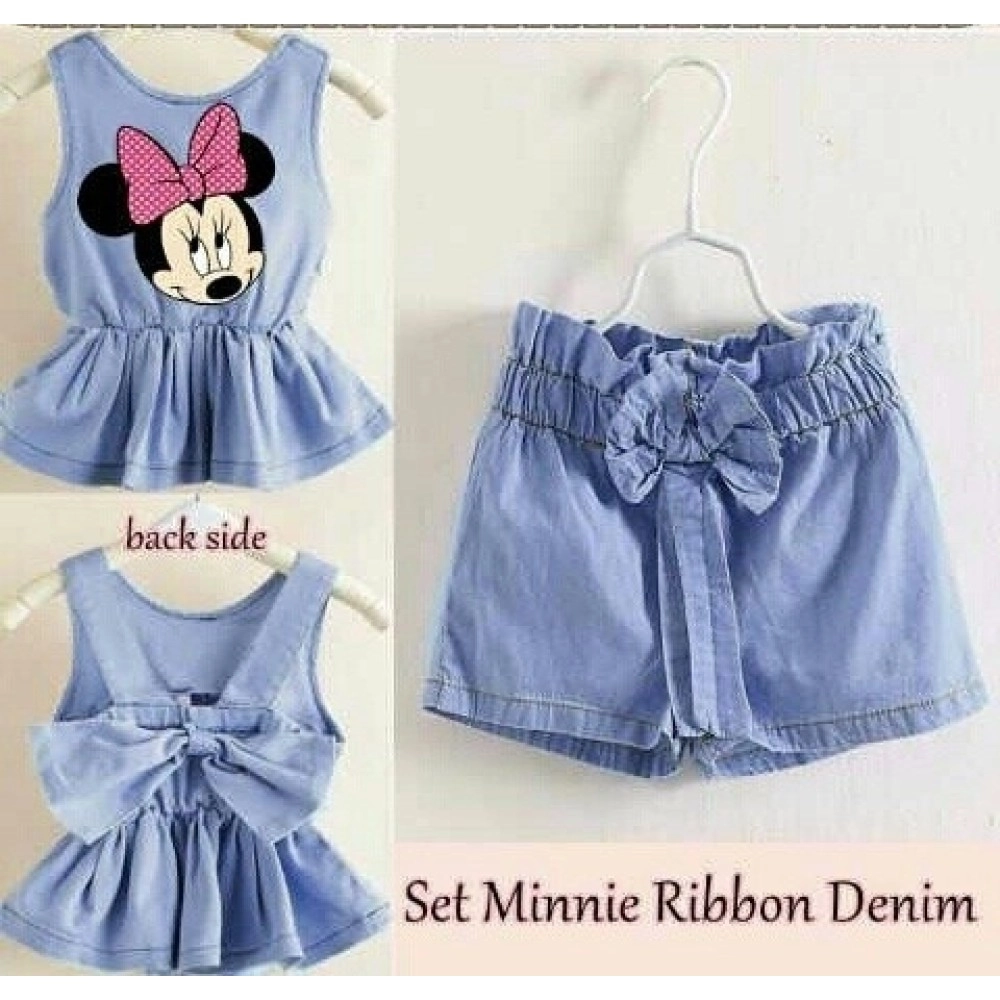 Baju Anak Kd St Minnie Ribbon Denim