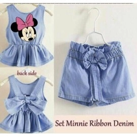 Baju Anak Kd St Minnie Ribbon Denim