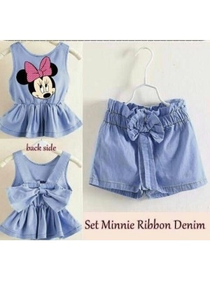 Baju Anak Kd St Minnie Ribbon Denim