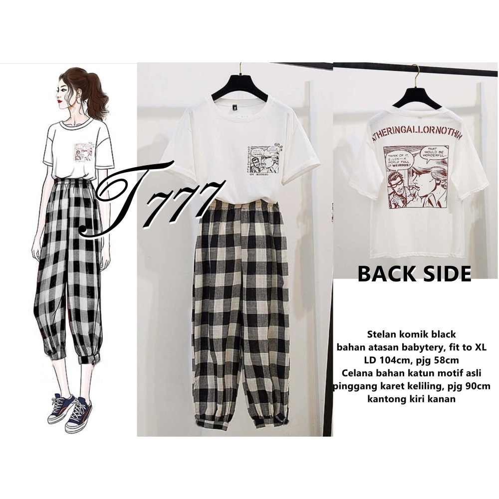 Baju Korea St Komik Ql Black