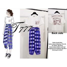 Baju Korea St Komik Ql Blue