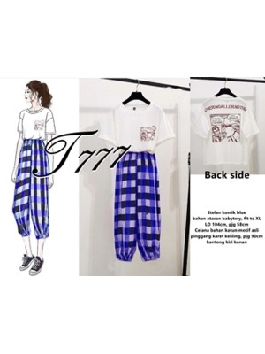 Baju Korea St Komik Ql Blue